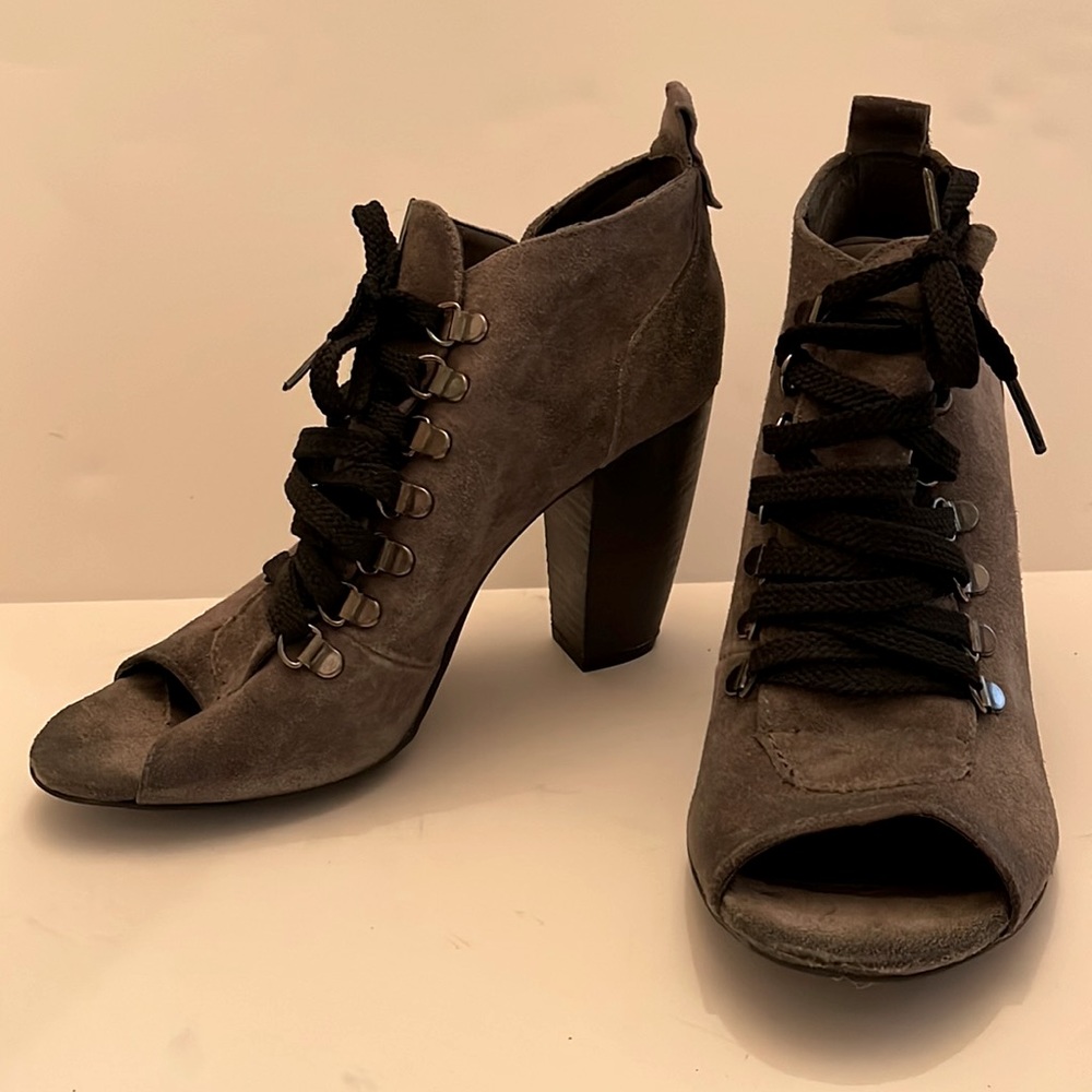Gray distressed shoe/boot